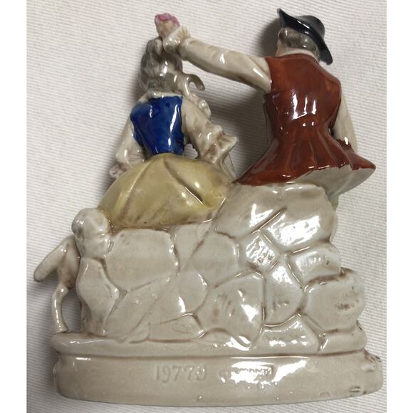 Dresden Pastoral Figurine Couple with Lamb Porcelain Marked Germany 19779 - Picture 7 of 8